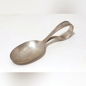 Vintage Oneida Baby Spoon Curved Handle Community Made Tudor Plate